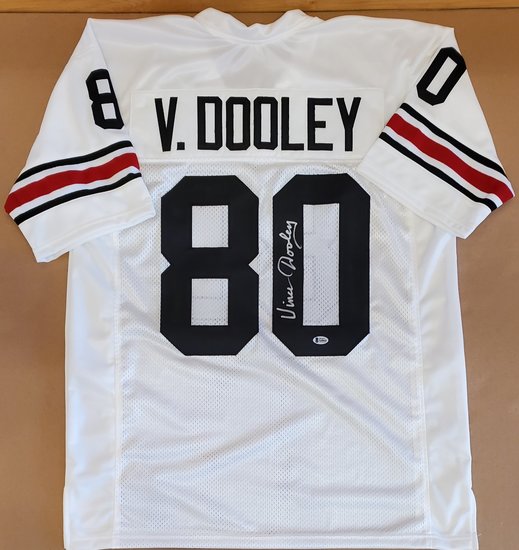 S-3XL Football Vince Dooley Georgia Bulldogs #1 Game Men's White Alumni  Jersey - Vince Dooley UGA Jersey